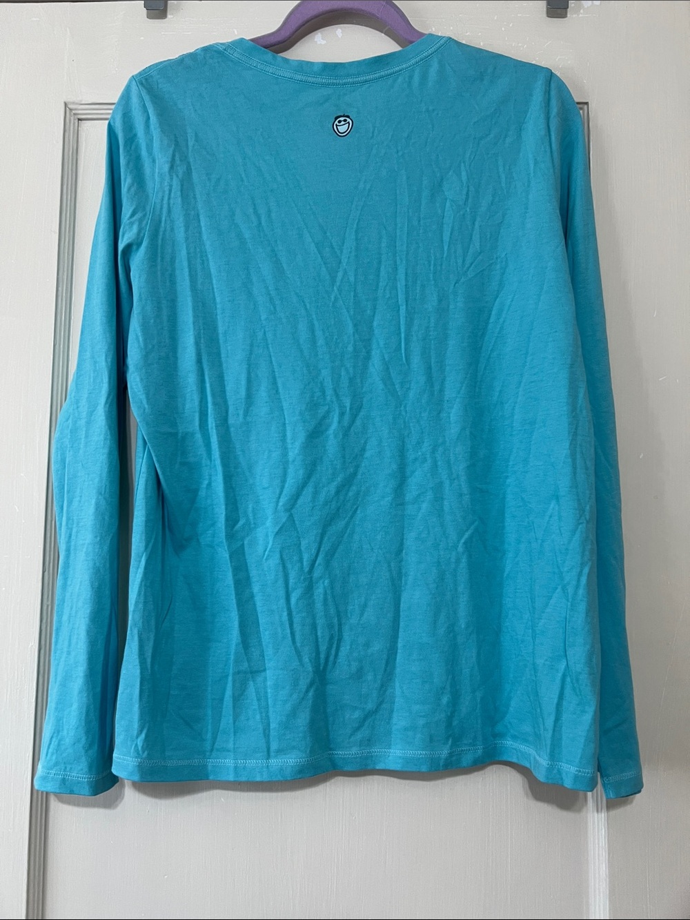 Life Is Good Turquoise V-Neck Long Sleeve Tee with Tree Graphic - Picture 3 of 7